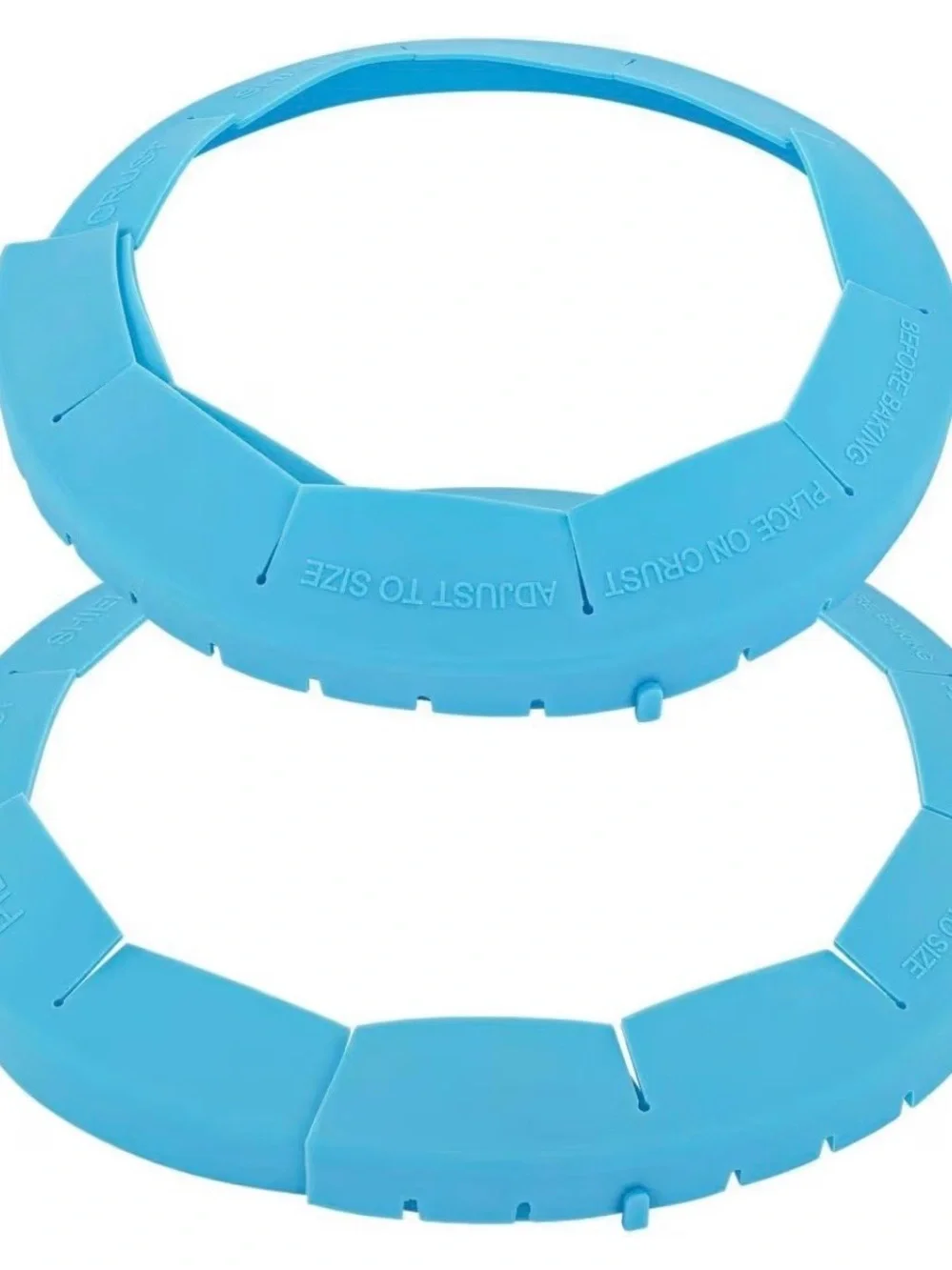 Silicone Pie Crust Shield Ring Set - Red, Yellow, Blue